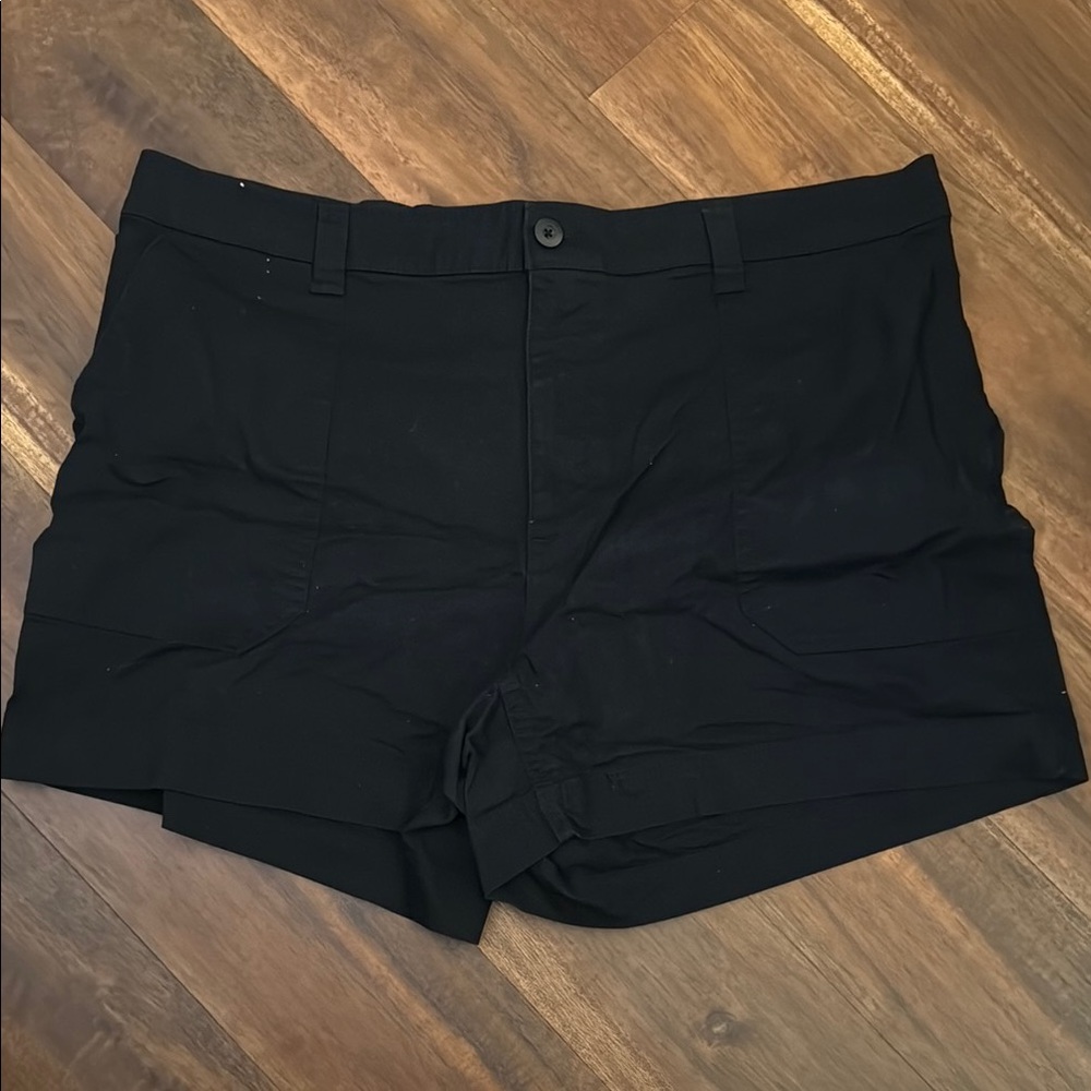 Old Navy Black Flat Front Shorts Versatile Style